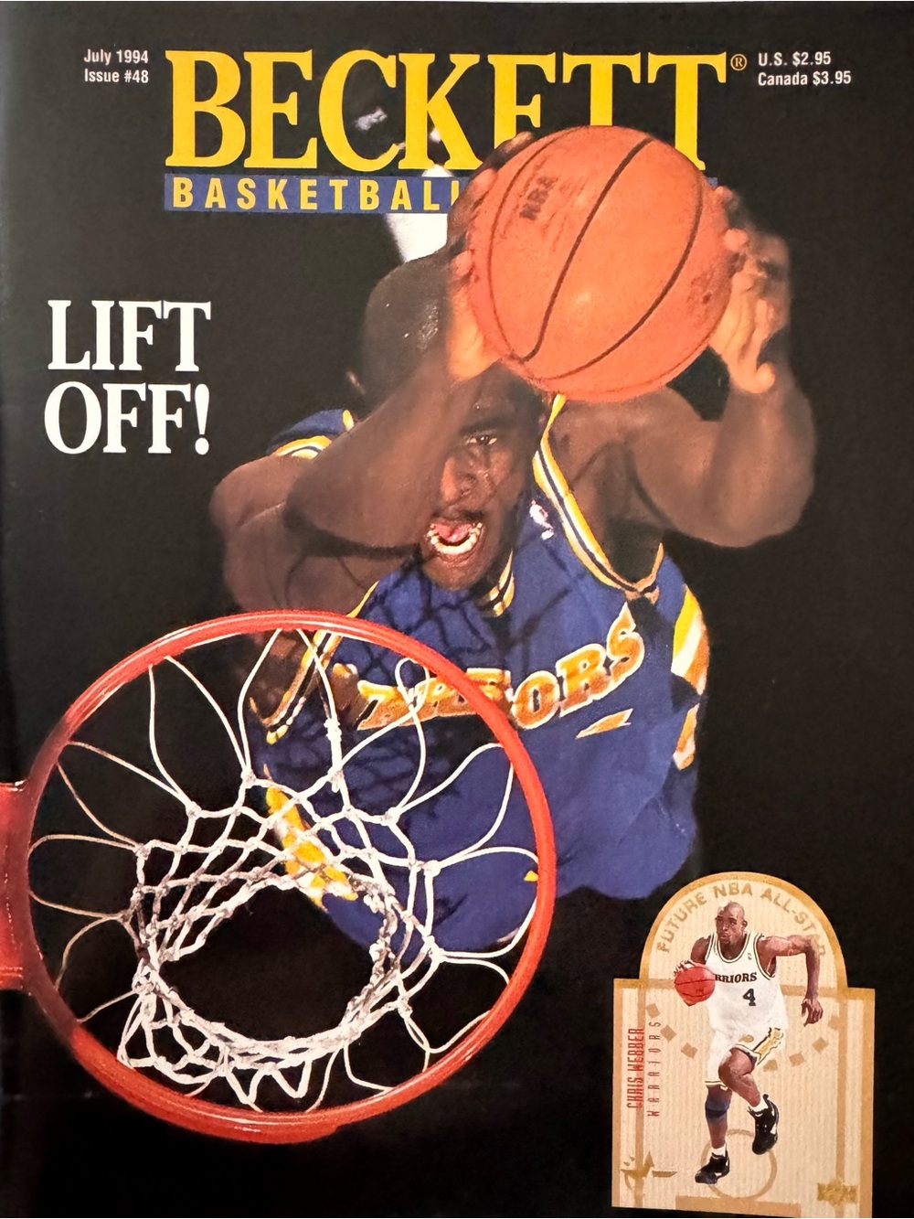 Beckett Basketball Monthly #48 July 1994 Chris Webber